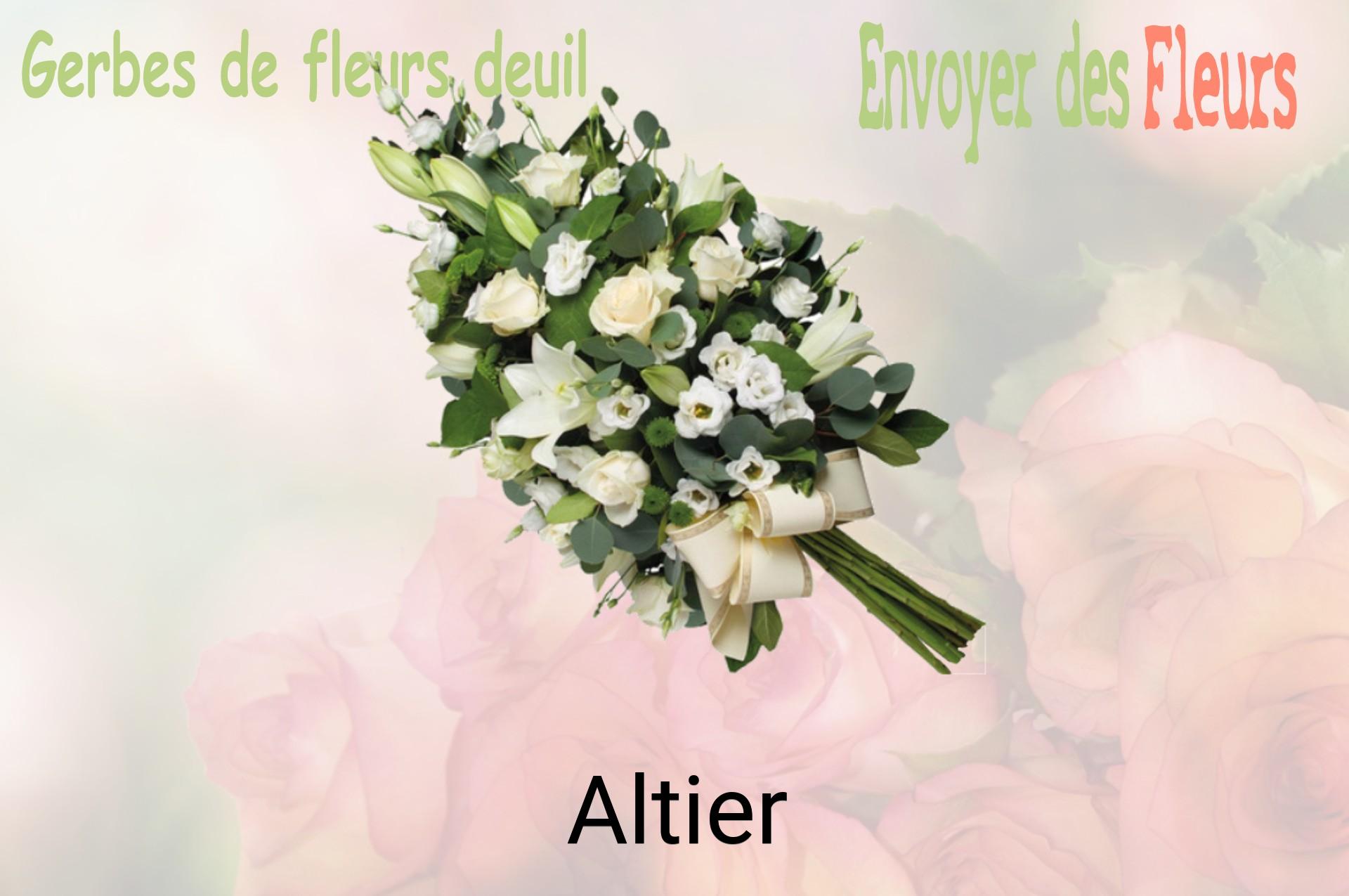 Gerbe de fleurs de deuil livrée à Altier